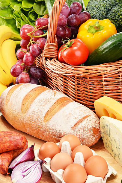 istock Composition with variety of grocery products 178446460