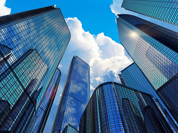 современный бизнес здания - небоскрёб стоковые фото и изображения