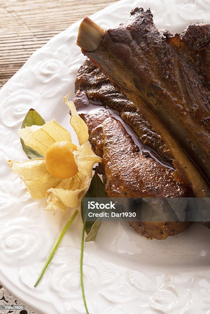 Pork Ribs Barbecue - Meal Stock Photo