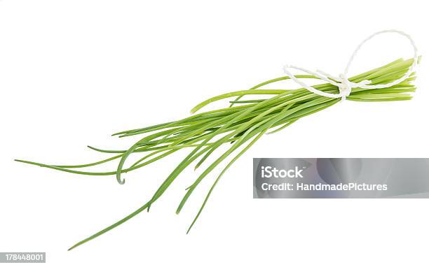 Chives Isolated On White Stock Photo - Download Image Now - Bunch, Bundle, Chive