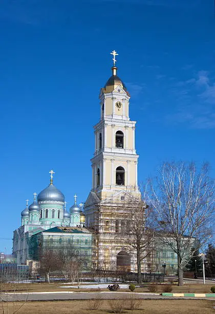 Bell Tower and Trinity Cathedral in St. Seraphim of Sarov-Diveevskiy monastery