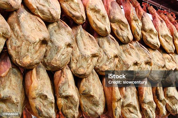 Jamon At The Market Stock Photo - Download Image Now - Animal Body Part, Animal Leg, Animal Limb