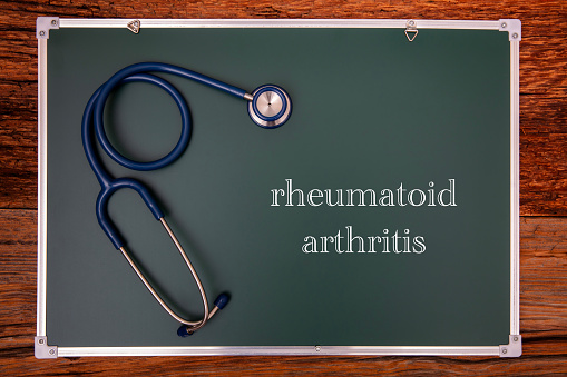 Rheumatiod Arthritis term. Medical and health concepts. Bone disease