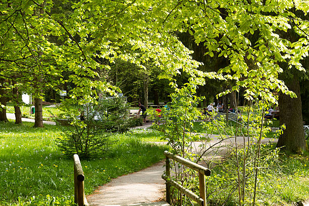 spa jardim em bad wörishofen - anwendung imagens e fotografias de stock