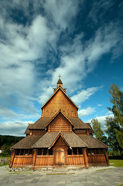 Stave Church in Norway One of the many stave churches in Norway heddal stock pictures, royalty-free photos & images