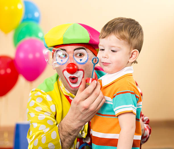 little boy with face paint and smiling