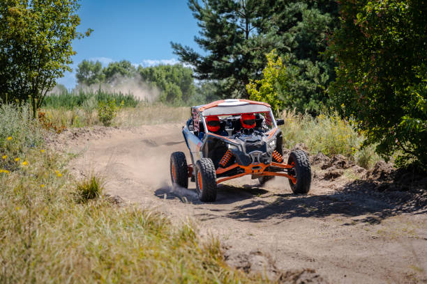 istock Cool view on UTV, 4x4 off-road vehicle on competition in summer 1784500668
