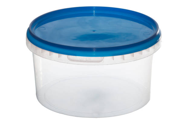 istock Clear plastic bucket with blue cover on white background. Isolated 1784510194
