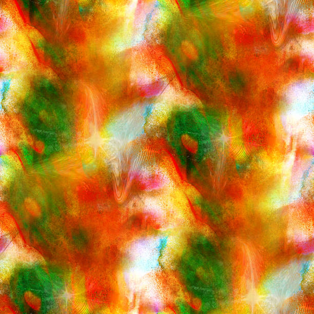 istock hand paint orange, green background art seamless wallpaper water 178451176