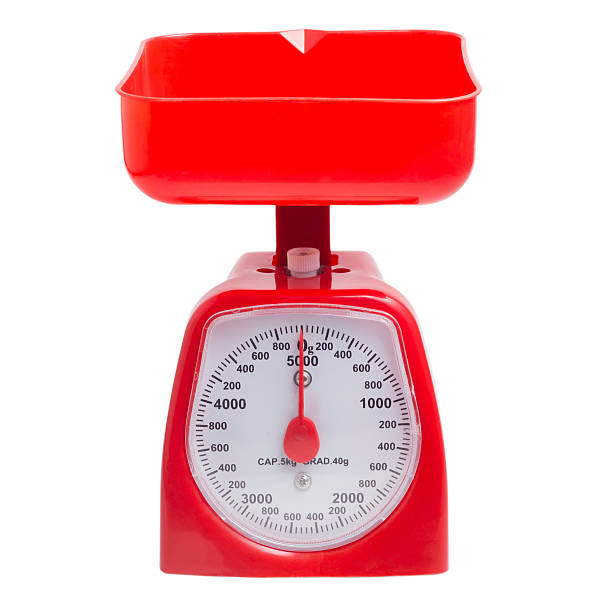 istock scale weight balance measuring kitchen red isolated on white bac 178451331