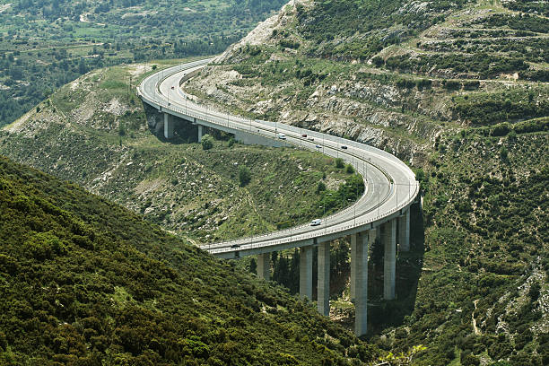 Highway bridge stock photo