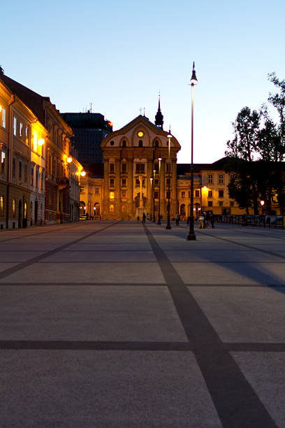 istock Congress Square Ljubljana by night 178451679