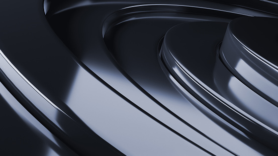 Metallic curve geometry background, The concept of abstract clean, beautiful, soft, simple, vortex, business, technology, future, game, internet, data