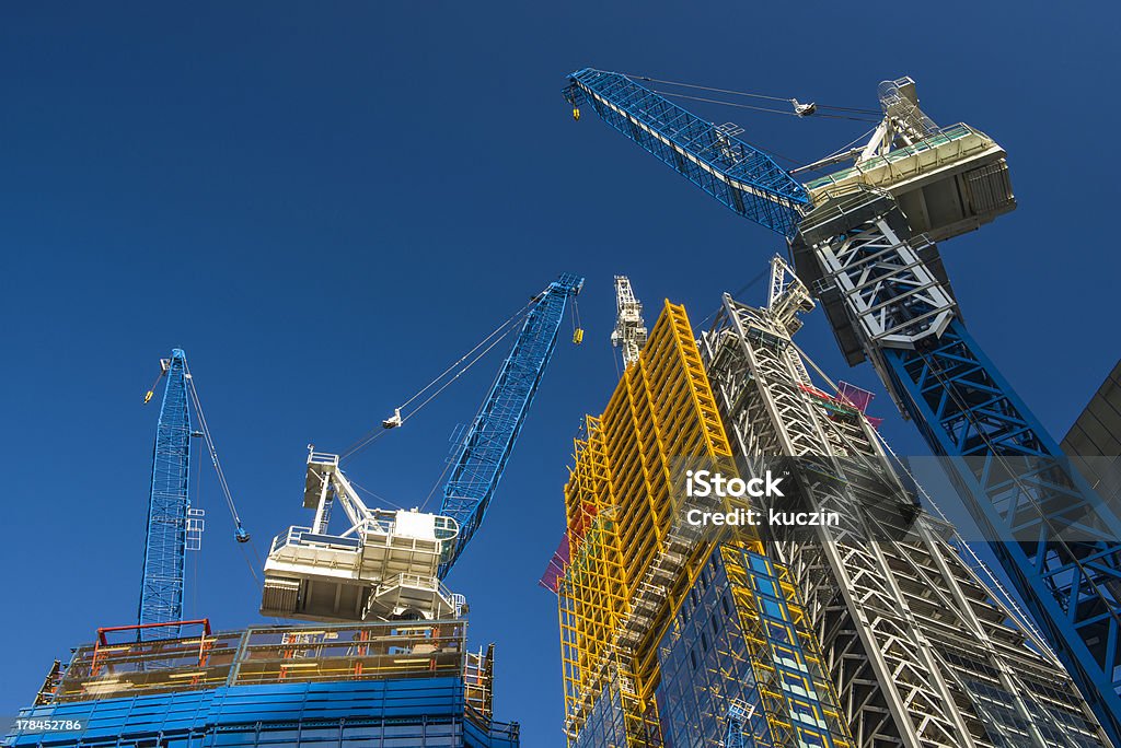 Construction Cranes Construction site in London Construction Site Stock Photo