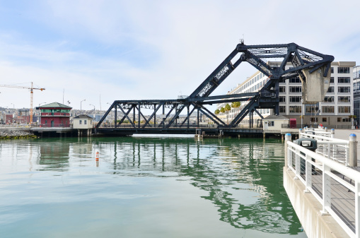 This is the third street drawbridge in San Francisco. This bridge crosses the waterway that extends about 800m inland from the ocean.