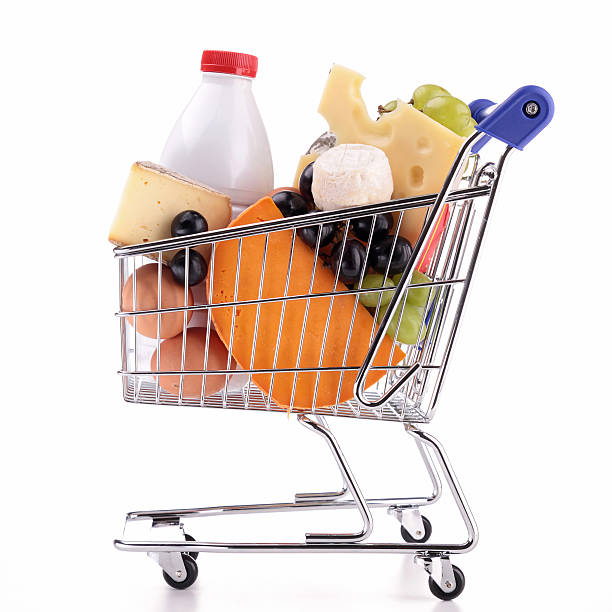 istock isolated shopping cart with dairy products 178453779