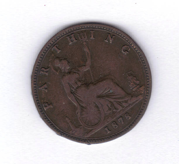 istock Numismatic Coin: Britain Victoria Farthing 1875 Antique Penny 178454434