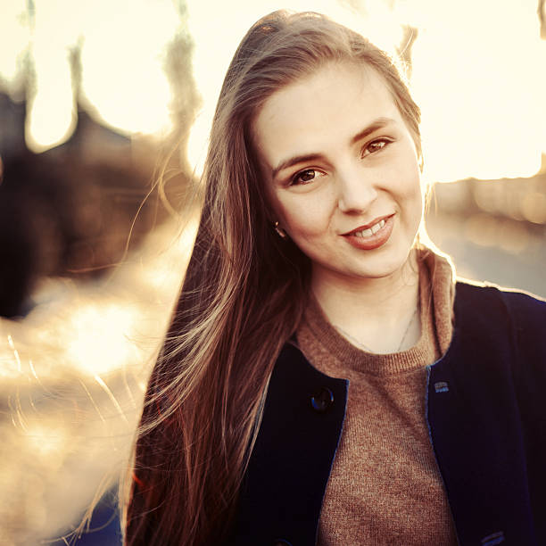 istock Young smiling girl outdoor spring portrait. 178455712