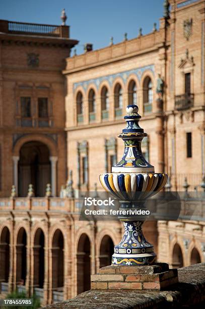 Plaza De España Em Sevilha - Fotografias de stock e mais imagens de Andaluzia - Andaluzia, Azul, Destino de Viagem