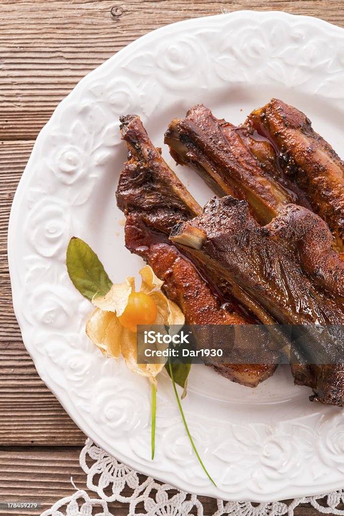 Pork Ribs Barbecue - Meal Stock Photo
