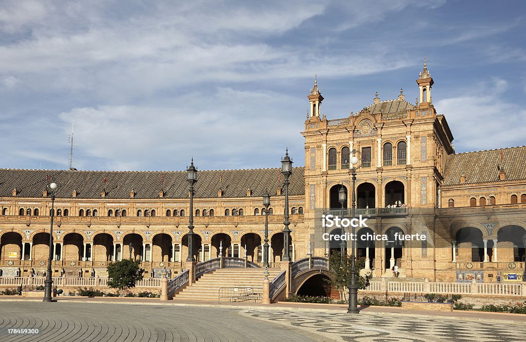 Praça em Sevilha, Espanha - Foto de stock de Andaluzia royalty-free