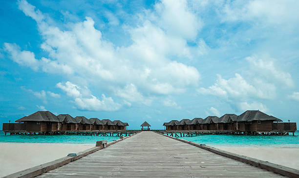 istock bungalows on  the Maldives 178459635