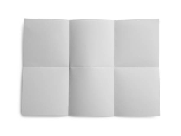 istock Blank sheet of paper with creases, top view 1784601589