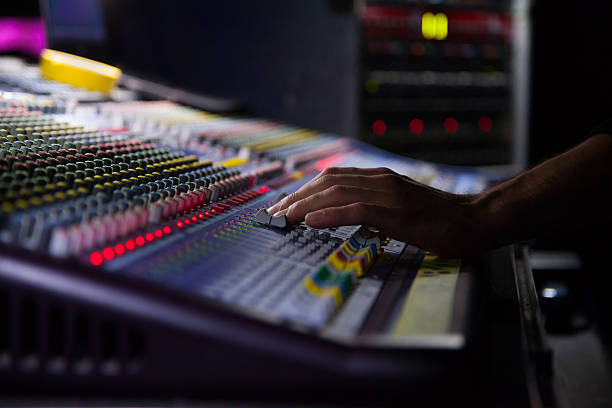 istock Soundman working on the mixing console. 178460216