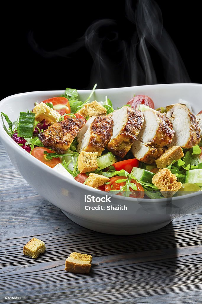 Hot and fresh caesar salad Hot and fresh caesar salad. Appetizer Stock Photo