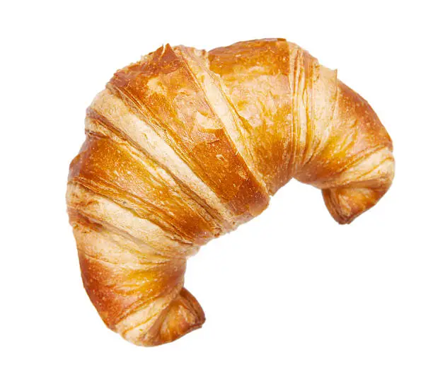 Photo of croissant isolated on white
