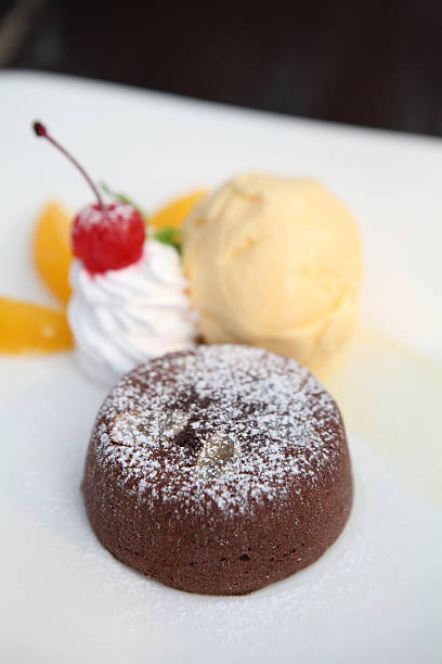istock Chocolate Lava Cake with ice cream 178463001