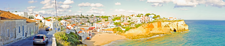 Panoramic view from Carvoeiro in Portugal