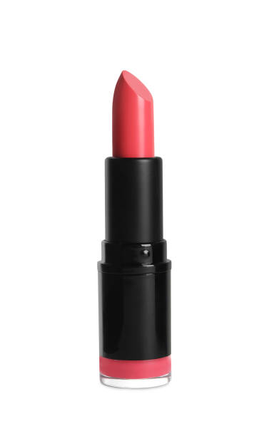 istock Bright lipstick on white background. Professional makeup product 1784637219