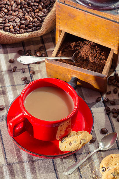 istock Freshly brewed coffee served with a biscuit for breakfast 178464649