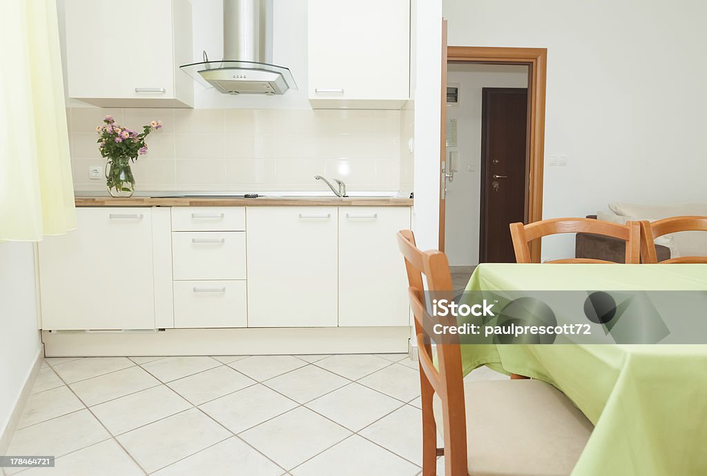 Modern kitchen Modern and bright kitchen in house interior Air Duct Stock Photo