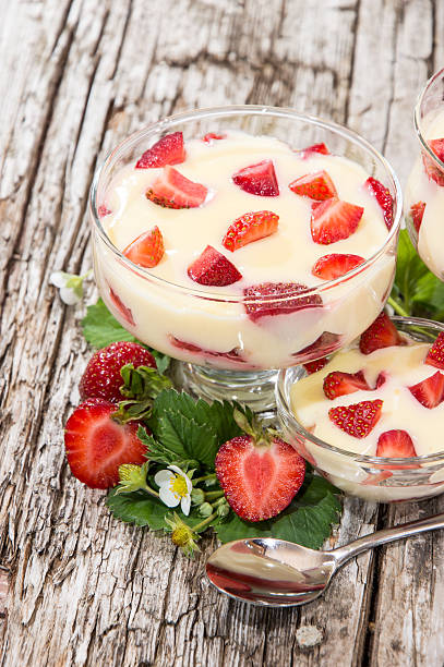istock Vanilla Pudding in Bowls with Fruits 178465003