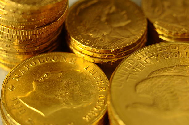 istock Lot of Gold coins for saving 178465689
