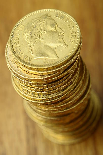 istock Gold french coin, Napoleon 178465789