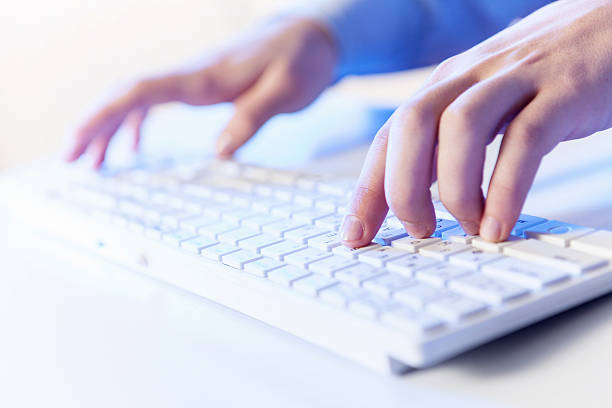 istock Click! Hands of a man on keyboard 178466016