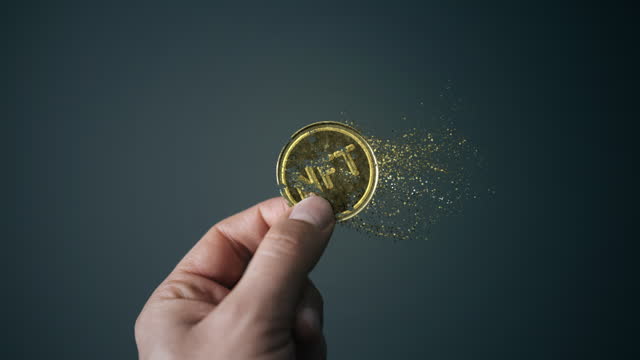 Golden NFT coin turns to dust and disappears