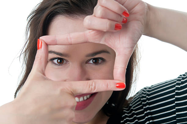 istock woman showing thinking outside the square 178466840
