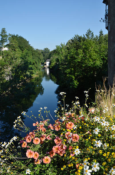 istock Calm river in the French town, Pays Basque 178467526