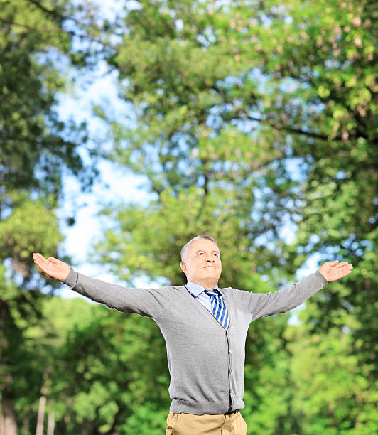 istock Happy gentleman spreading his arms and looking 178467839