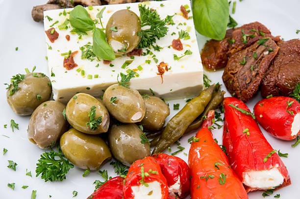 istock Different types of Antipasto on a plate 178467944