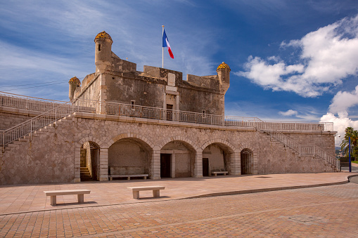 Old bastion fort in Menton, France