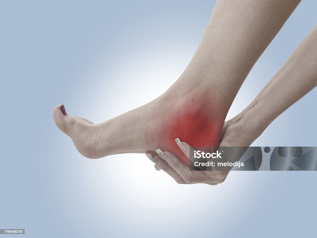 急性痛の女性の足首 - 1人のロイヤリティフリーストックフォト