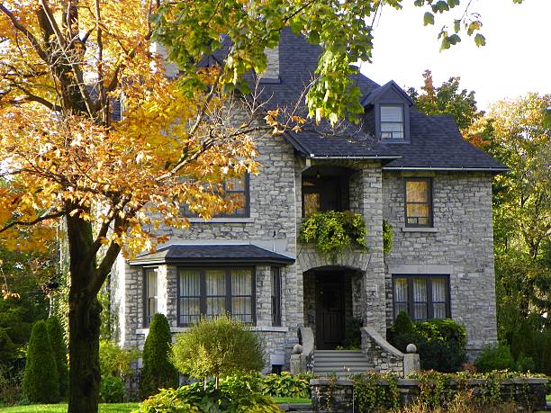 istock Charater stone home in the autumn 178468604