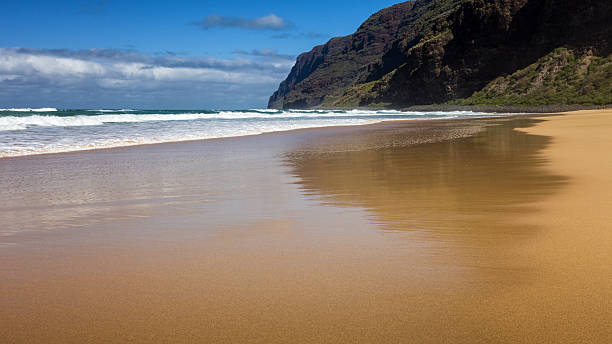 Wet Beach stock photo