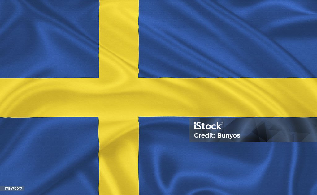 Bandeira da Suécia - Foto de stock de Bandeira da Suécia royalty-free
