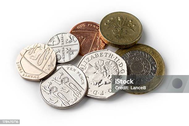 Brit 동전 0명에 대한 스톡 사진 및 기타 이미지 - 0명, 1 파운드 동전, 1 펜스 동전